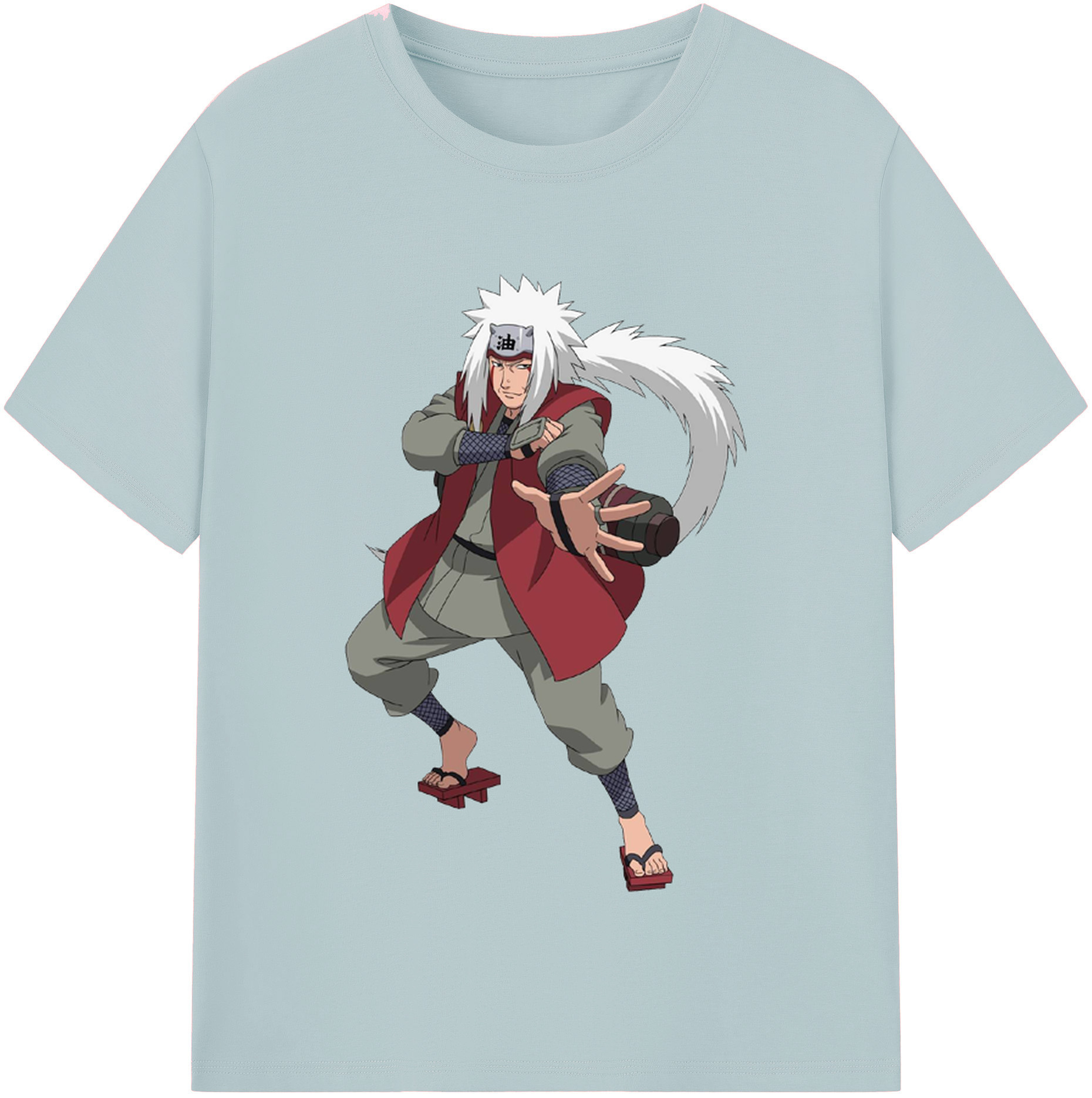 （画像用） NARUTO -ナルト- 自来也（じらいや） Jiraiya 綿100％半袖Tシャツ（フロントプリント）